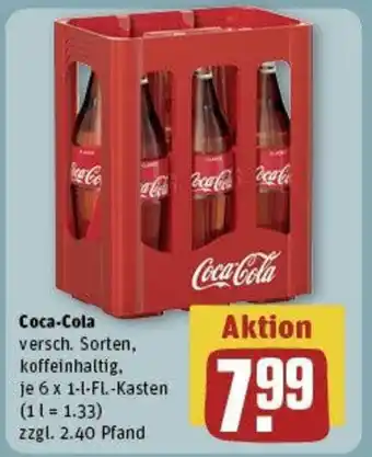 REWE Coca-Cola 6 x 1 l Fl Angebot