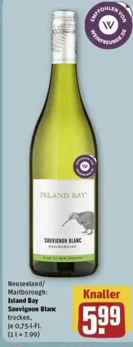 REWE ISLAND BAY SAUVIGNON BLANC 0,75 l Fl Angebot