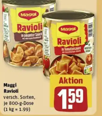 REWE Maggi Ravioli 800g Dose Angebot