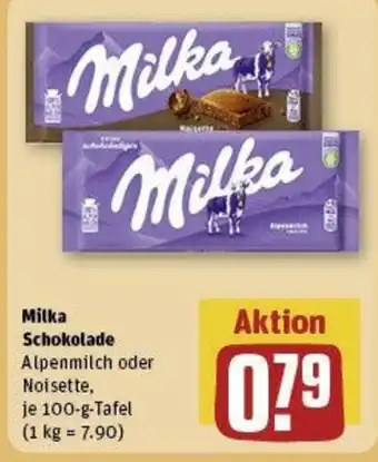 REWE Milka Schokolade 100g Tafel Angebot