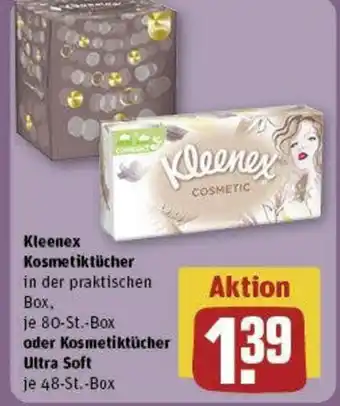 REWE Kleenex Kosmetiktücher oder Kosmetiktücher Ultra Soft Angebot