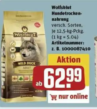 REWE Wolfsblut Hundetrocken-nahrungArtikelnummer: z. B. 1000087410 Angebot