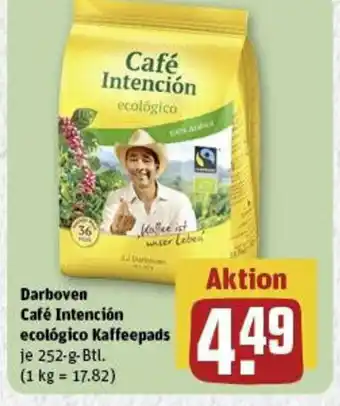 REWE Darboven Café Intención ecológico Kaffeepads 252 g Btl Angebot