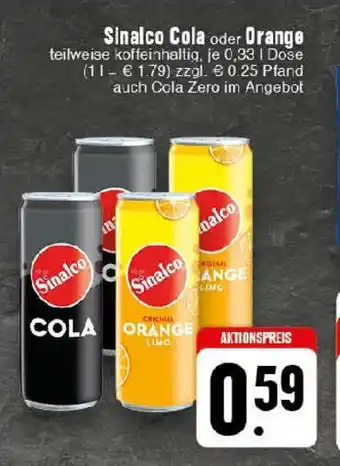 Edeka Sinalco Cola oder Orange 0,33 l Dose Angebot