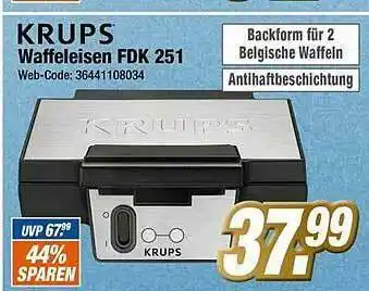 Expert Klein Krups Waffeleisen Fdk 251 Angebot