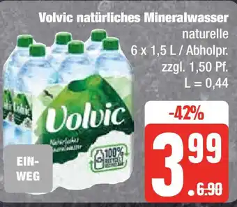 Edeka Volvic natürliches Mineralwasser 6 x 1,5 L/Anholpr Angebot