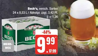 Edeka Beck's, 24 x 0,33 L / Abholpr. Angebot