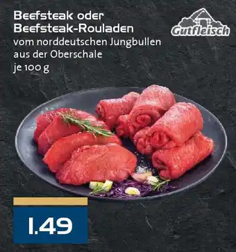 Edeka Beefsteak oder Beefsteak-Rouladen 100 g Angebot