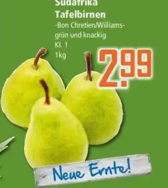 Klaas und Kock Tafelbirnen -Bon Chretien/Williams-grün und knackig Kl. 1 1kg Angebot