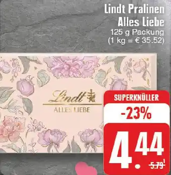 Edeka Lindt Pralinen Alles Liebe 125 g Packung Angebot