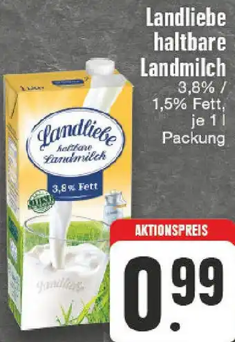 Edeka Landliebe haltbare Landmilch 1 L Packung Angebot