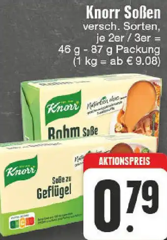 Edeka Knorr Soßen 46 g - 87 g Packung Angebot