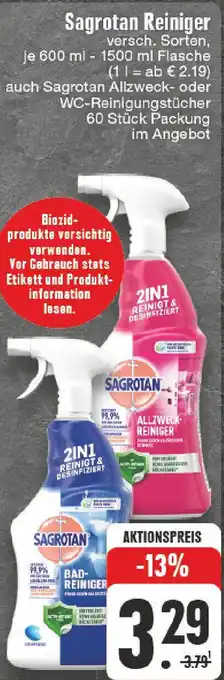 Edeka Sagrotan Reiniger 600-1500 ml Flasche Angebot