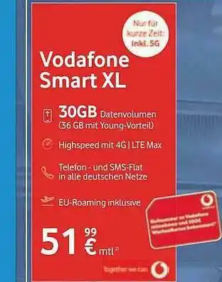 Euronics Berlet Vodafone Smart Xl 30gb Angebot