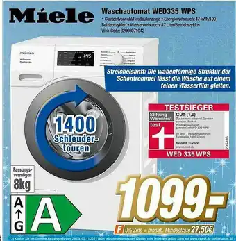 Expert Klein Miele Waschautomat Wed335 Wps Angebot