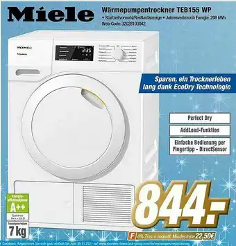 Expert Klein Miele Wärmepumpentrockner Teb155 Wp Angebot