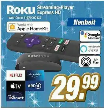 Expert Klein Roku Streaming-player Express Hd Angebot