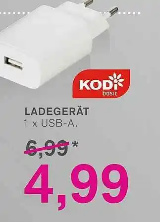 KODi Ladegerät Angebot