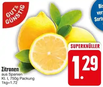 Edeka GUT & GÜNSTIG Zitronen 750 g Packung Angebot