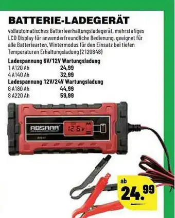 Leitermann Baumarkt Batterie-ladegerät Absaar Angebot