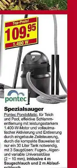 Leymann Baustoffe Spezialsauger Pontec Angebot