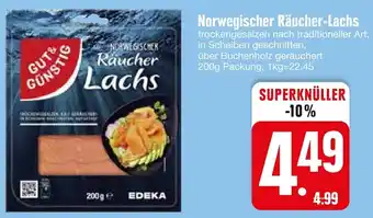 Edeka GUT& GÜNSTIG Norwegischer Räucher-Lachs 200 g Packung Angebot