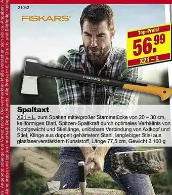 Leymann Baustoffe Fiskars Spaltaxt Angebot