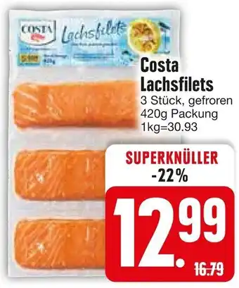 Edeka Costa Lachsfilets 420 g Packung Angebot