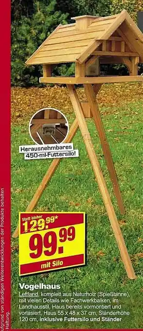 Leymann Baustoffe Vogelhaus Angebot