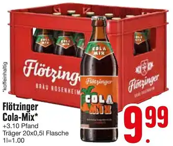 Edeka Flötzinger Cola-Mix 20x0,5 L Flasche Angebot