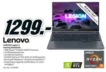 MediaMarkt Lenovo gaming notebook Angebot