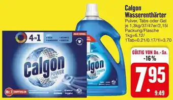 Edeka Calgon Wasserenthärter 1,3kg/37/47er/2,15 L Packung/Flasche Angebot