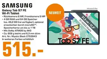 Saturn Samsung galaxy tab s7 fe wi-fi tablet Angebot