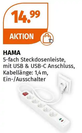 Müller HAMA 5-fach Steckdosenleiste Angebot