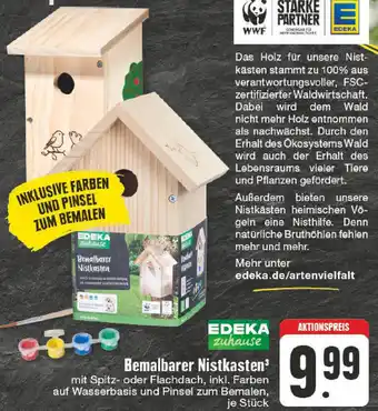 Edeka EDEKA zuhause Bemalbarer Nistkasten Angebot