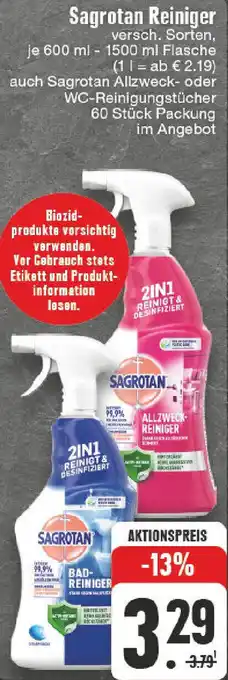 Edeka Sagrotan Reiniger 600-1500 ml Flasche Angebot