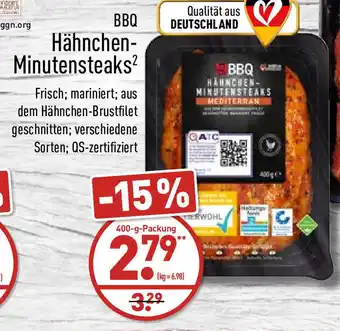 Aldi Nord BBQ Hähnchen Minutensteaks 400g Angebot