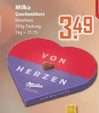 Klaas und Kock Milka Geschenkherz Haselnuss 165g Angebot