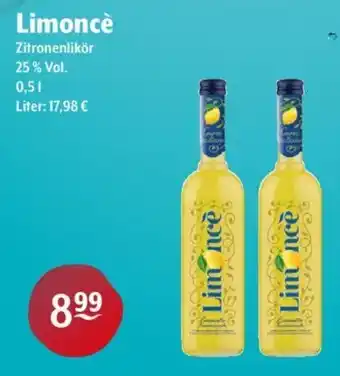 Getränke Hoffmann Limoncè Zitronenlikör 25 % Vol. 500ml Angebot