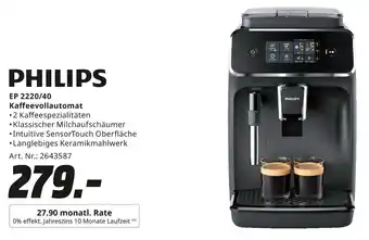 MediaMarkt PHILIPS EP 2220/40 Kaffeevollautomat Angebot