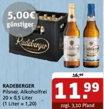 Getränke Quelle RADEBERGER Pilsner, Alkoholfrei 20 x 0,5 Liter Angebot