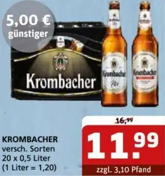 Getränke Quelle KROMBACHER 20 x 0,5 Liter Angebot