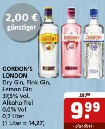 Getränke Quelle GORDON'S LONDON Dry Gin 0,7 Liter Angebot