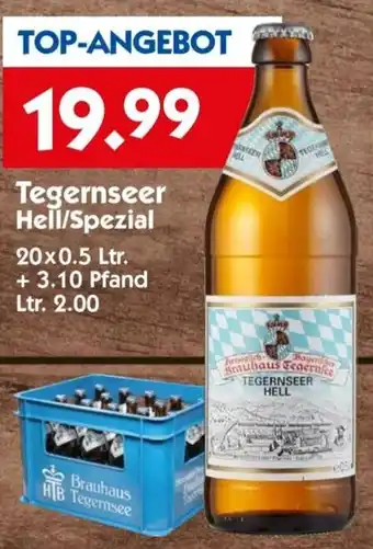 Hol'ab Getränkemarkt Tegernseer Hell/Spezial 20x0.5 Ltr. Angebot