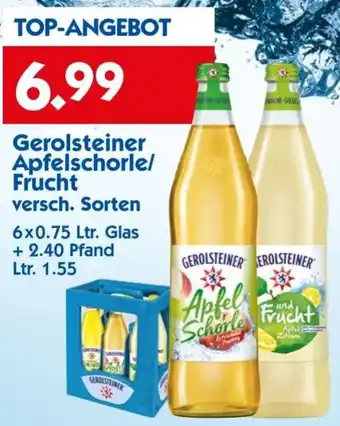 Hol'ab Getränkemarkt Gerolsteiner Apfelschorle/ Frucht 6x0.75 Ltr. Glas Angebot