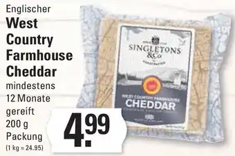 Edeka Englischer West Country Farmhouse Cheddar 200 g Packung Angebot