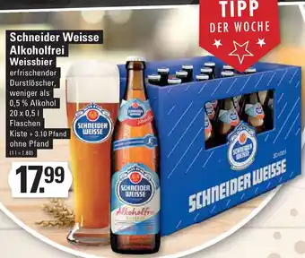 Edeka Schneider Weisse Alkoholfrei Weissbier 20x0,5 L Flaschen Angebot