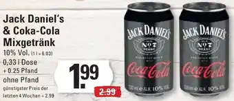 Edeka Jack Daniel's & Coka-Cola Mixgetränk 0,33 L Dose Angebot