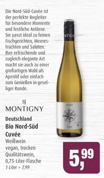 Markant Deutschland Bio Nord-Süd Cuvée Weißwein vegan, trocken Qualitätswein, 0,75-Liter-Flasche Angebot