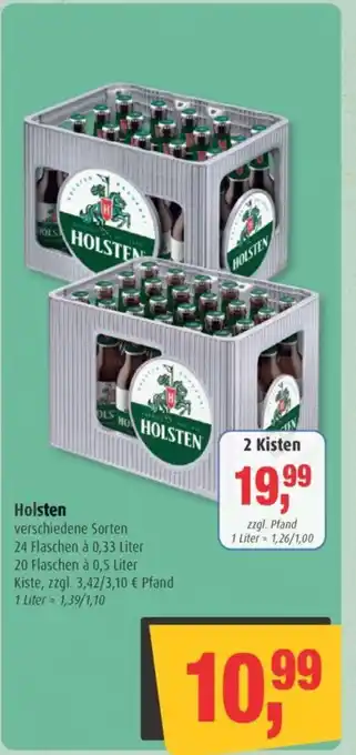 Markant Holsten verschiedene Sorten 24 Flaschen à 0,33 Liter 20 Flaschen à 0,5 Liter Kiste Angebot